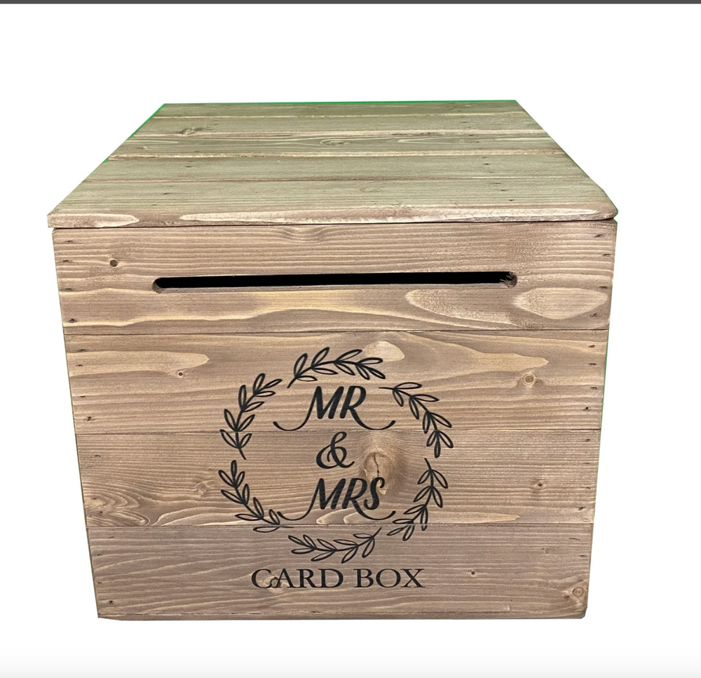 Wedding post box - Wedding card box Mr & Mrs, Mr and Mr, Mrs and Mrs, Wooden post box Gay wedding, vintage, rustic, barn, woodland wedding