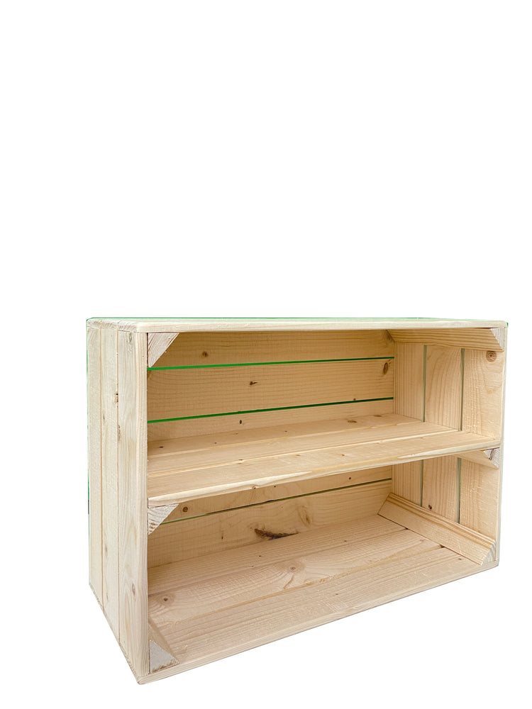 2 x Wooden Apple Crate Shoe Rack - Rustic, Vintage, Style Shoe or Display Shelf