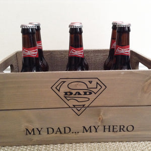 FATHERS DAY WOODEN GIFT CRATE