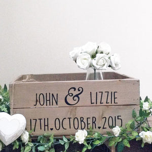PERSONALISED SMALL WEDDING CRATE