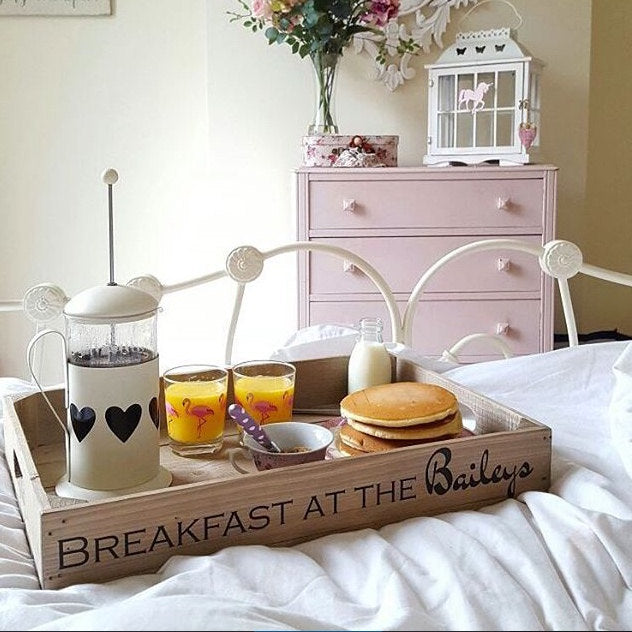 PERSONALISED RUSTIC WOODEN TRAY