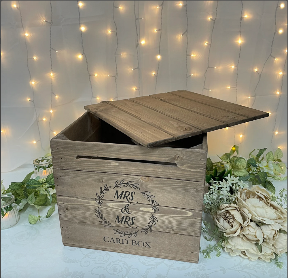 Wedding Gift Card Box Wedding Card Box With Slot Rustic -  UK