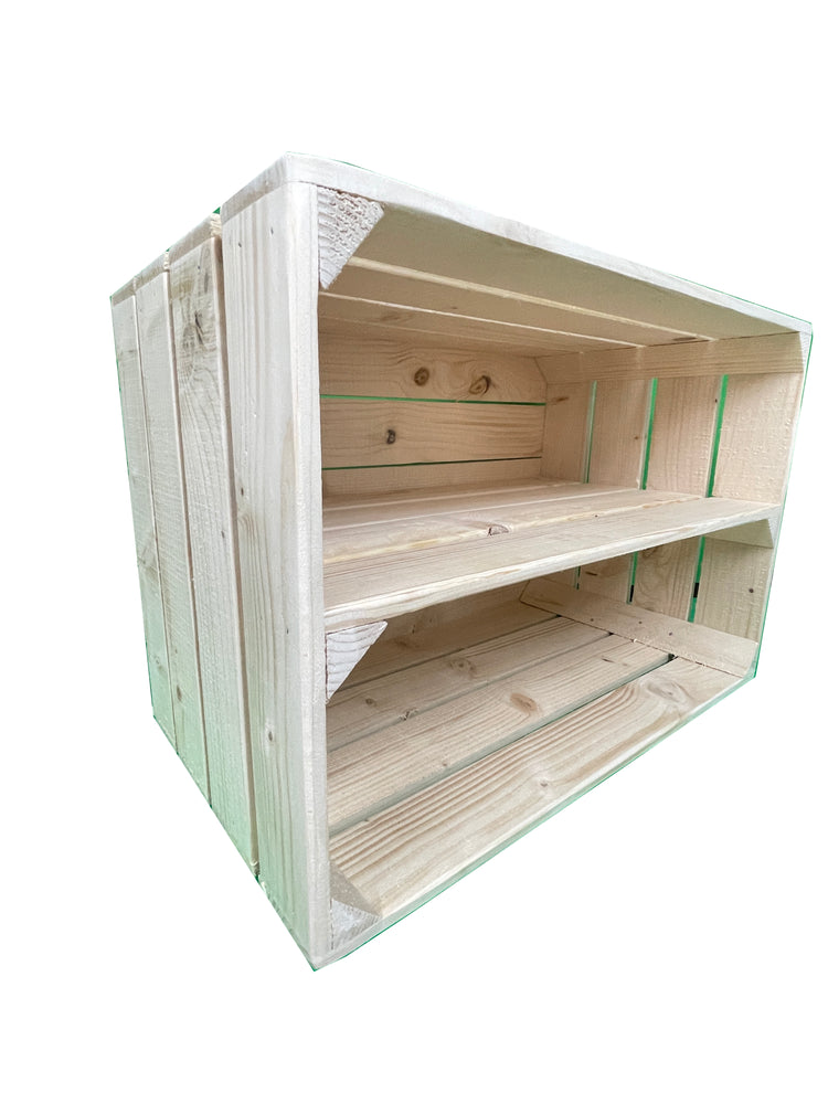 Wooden shoe rack EXTRA DEPTH - Apple Crate