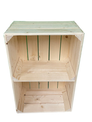 APPLE CRATE WITH SHORT INTERNAL SHELF