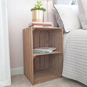 
            
                Load image into Gallery viewer, BEDSIDE TABLE - RUSTIC APPLE CRATE - Night stand
            
        