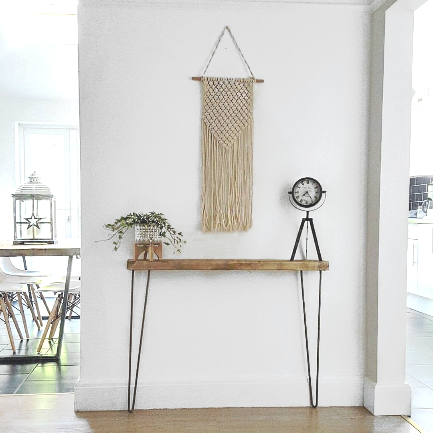 NARROW CONSOLE TABLE WITH HAIRPIN LEGS Apple Crates