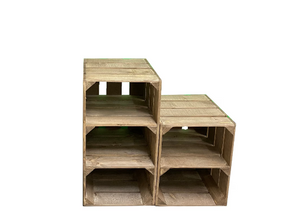 Tall wooden SHOE RACK - rustic apple crate shoe rack, narrow and tall shoe storage - extra depth