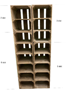 Tall wooden SHOE RACK - rustic apple crate shoe rack, narrow and tall shoe storage - extra depth