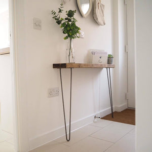 NARROW CONSOLE TABLE WITH HAIRPIN LEGS