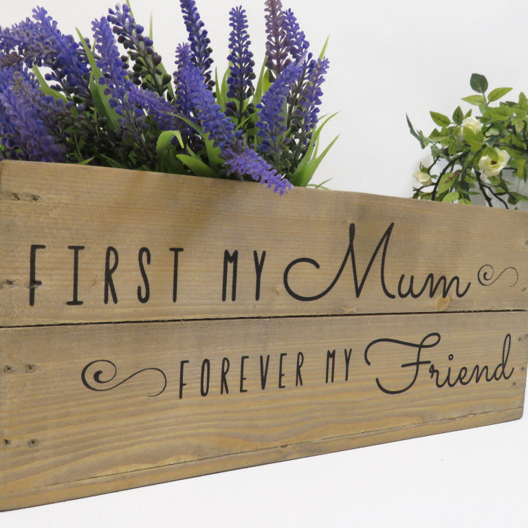 MOTHERS DAY WOODEN GIFT CRATE